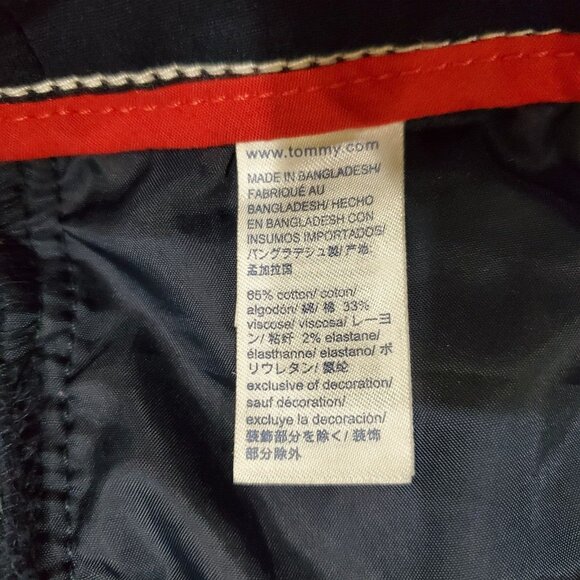 Tommy Hilfiger Cropped Pants Women Size 16 Navy Blue Sailor Stretch Comfort - Picture 9 of 14